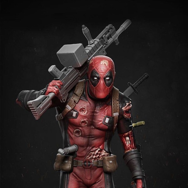 Deadpool 3D Model STL File for 3D Printers