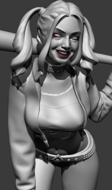 Harley Quinn 3D Printer Files 3D STL FileReady 3D Model Movie Characters, Figures, Anime