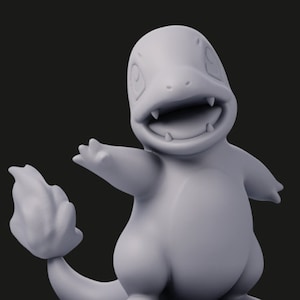 Pikachu Charmander Bulbasaur Figür STL Files 3d paint image 3