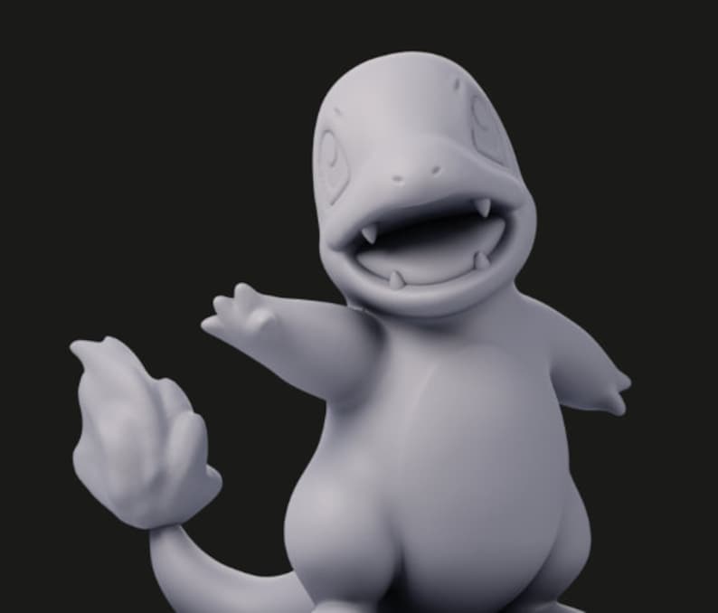 Pikachu Charmander Bulbasaur Figür STL Files 3d paint image 3
