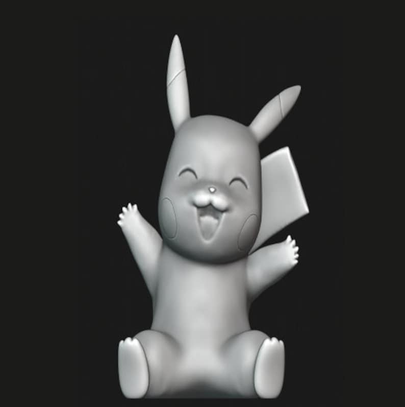 Pikachu Charmander Bulbasaur Figür STL Files 3d paint image 2