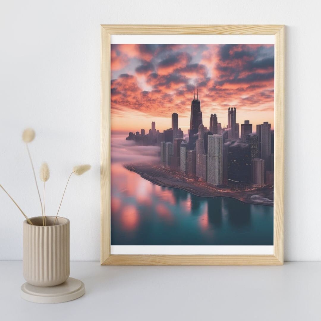 CHICAGO, Wall Art Print, Chicago Print, Chicago Poster, Printable Wall Art Etsy