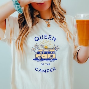 Queen of the Camper tee Women Camping shirt Gift for Camper lover Mom camper Camping Shirt Road Trip RV Camping Shirt Funny Camping shirt