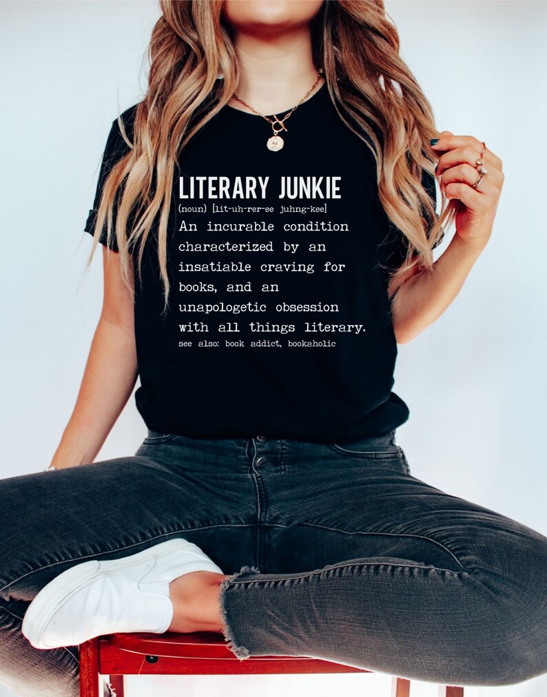 Literary Junkie Definition Shirtbooktrovert Shirtbookish - Etsy