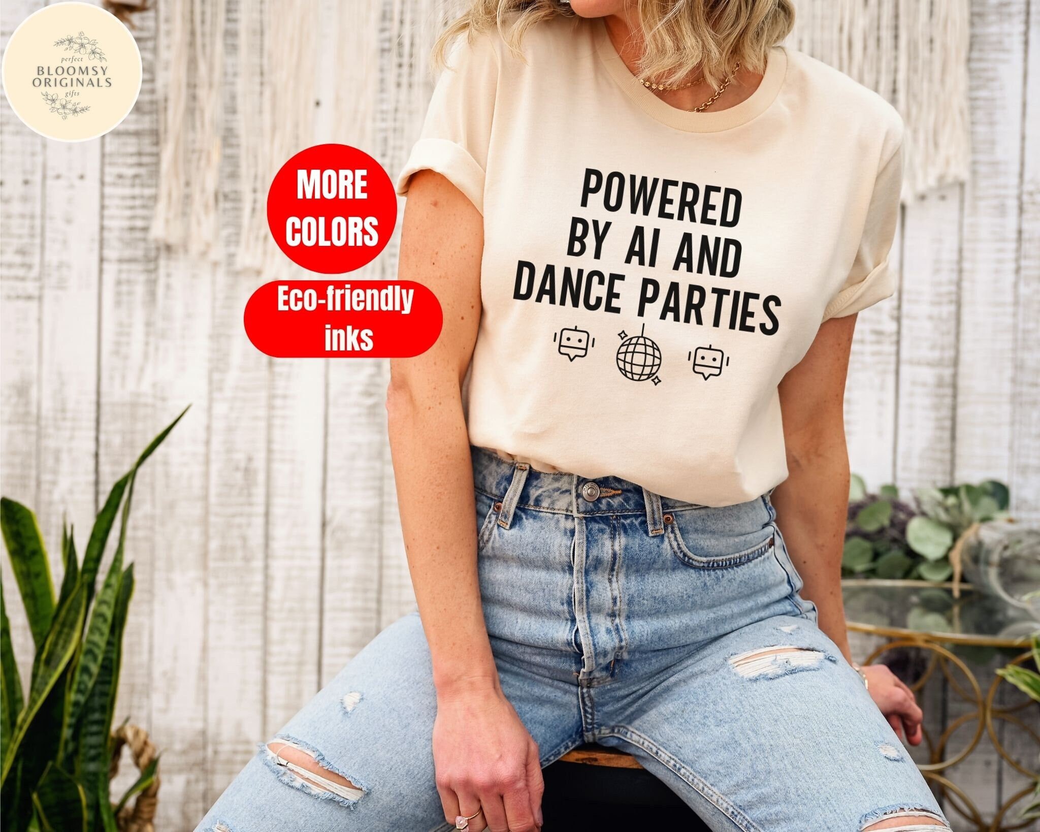 Powered by Ai Dance Shirt,Ai Gift,Artificial Intelligence Gift,Machine Intelligence,Software Engineer,Prompt Engineer Gift,Technology tee