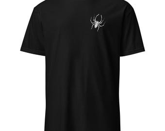 Kleine spin op schouder, uniseks T-shirt met korte mouwen, goede kwaliteit, comfortabele kleding
