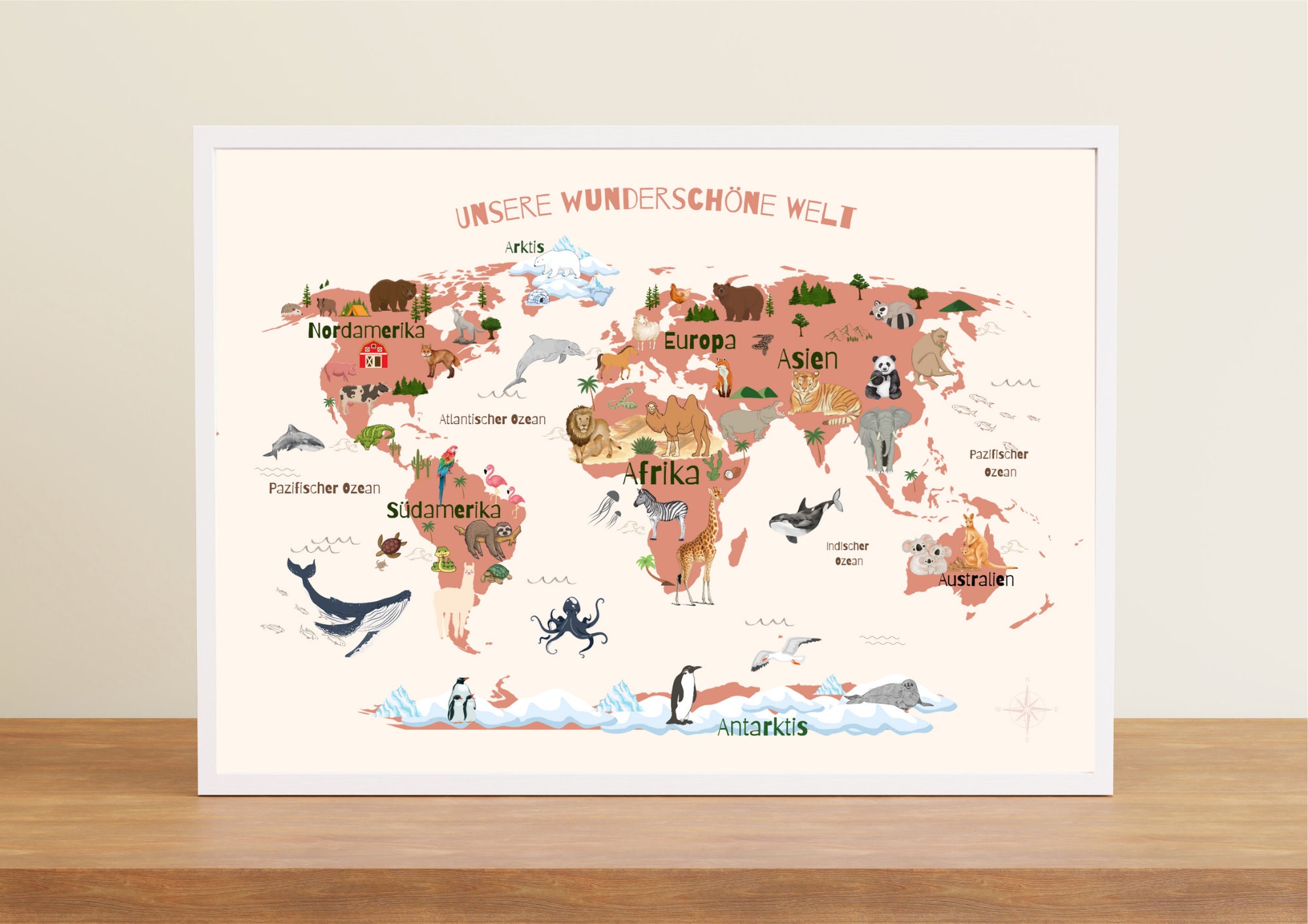 World Map for Kids, Wall Decor for Kids Room, Poster for Kids Room ...