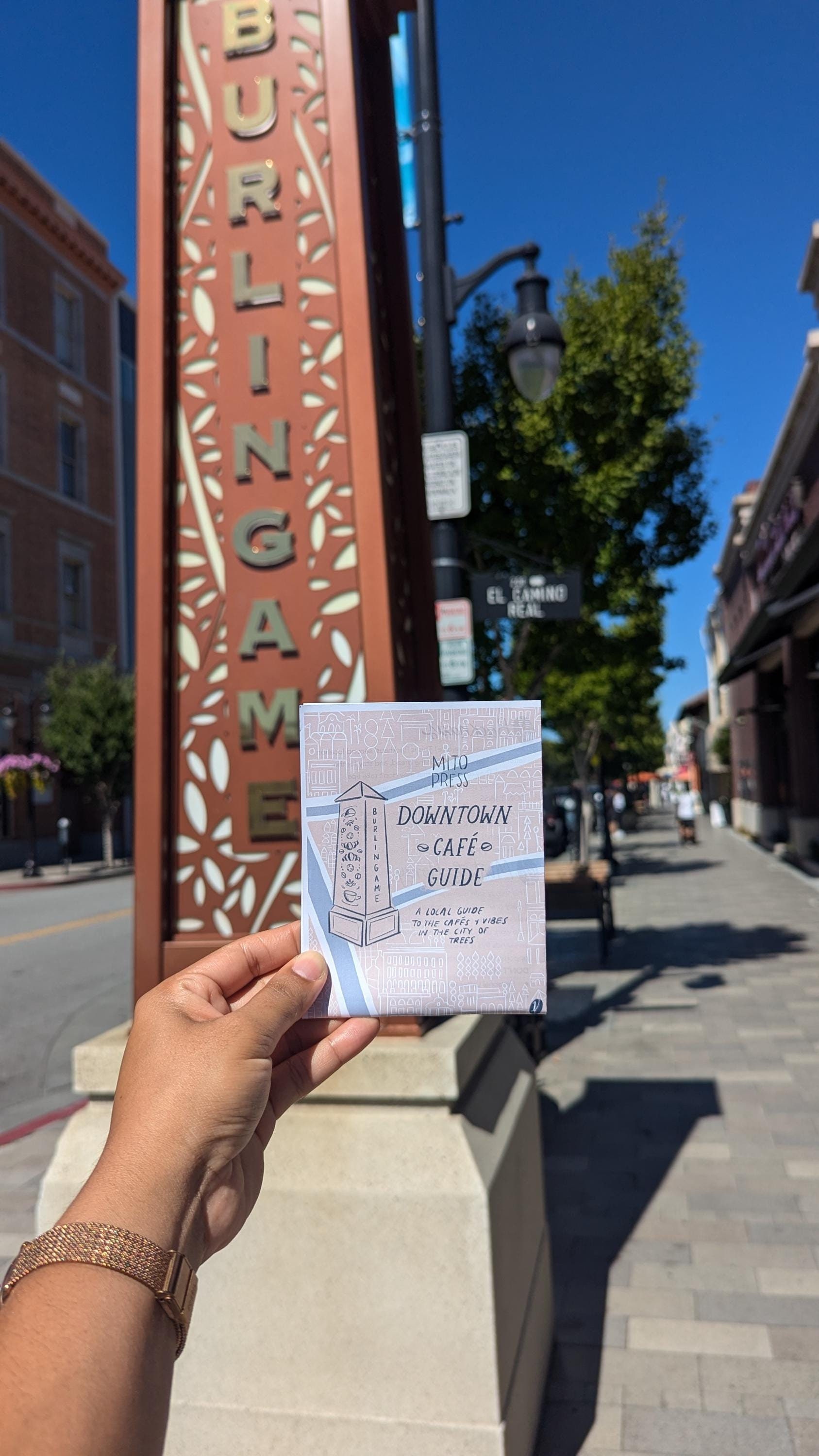 Map of Burlingame Cafes - a what to eat guide of Downtown Burlingame