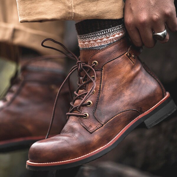 mens lace up ankle boots