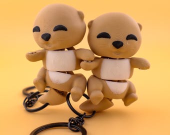 Magnetic Otter Keychain Pair – Best Friend & Couples Gift