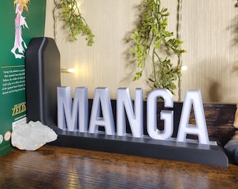 Personalized Genre Bookends with Magnetic Inserts - Customizable Book Collection Organizer
