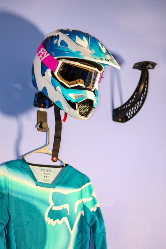 dirt bike helmet holder Dirtbike Helmet Wall Mount: Motorcycle Helmet Hook