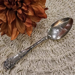 Seasoned With Love Handstamped Vintage Serving Spoon