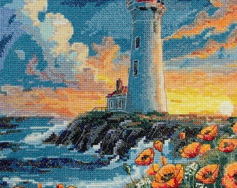 Cross Stitch Kit Silence Has a Color DIY Needlework Kit with Fabric & Threads
