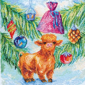Cross-stitch kit New Year&#39;s beauty