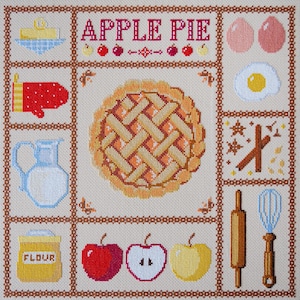 Cross-stitch kit Apple Pie