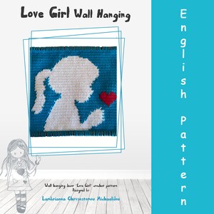 Love Girl Häkel-Wandbehang-Muster: Intarsia häkeln (PDF)