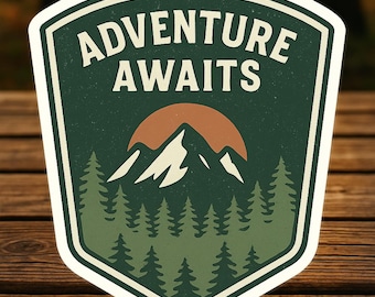 Adventure Awaits Matte Sticker
