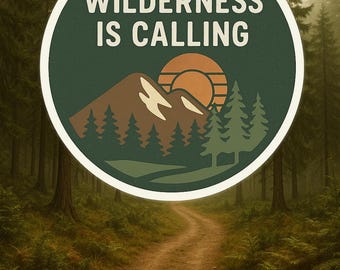 The Wilderness Is Calling Matte Sticker