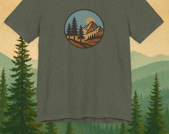 Minimal Pine Forest Adventure Soft Comfort T-Shirt