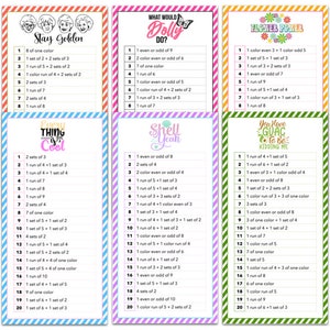 Fase 10 Fase 20 Tarjetas PDF imprimible