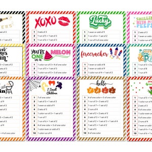 12 maanden fase 10 fasekaarten afdrukbare PDF | Fase 10-fasekaarten met thema januari tot december