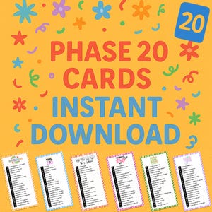 Fase 20: uitbreidingskaarten voor fase 10: printbaar spel (pdf-download)