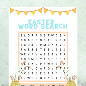 Easter Word Search, Printable Easter Games for Kids, Printable Easter Word Search for Kids
