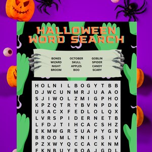 Halloween Word Search, Printable Halloween Games for Kids, Printable Halloween Word Search for Kids