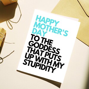 Printable Mother&#39;s Day Card, Printable Mother&#39;s Day Card from son, Printable Mother&#39;s Day Card from daughter, Funny Mother&#39;s Day Card