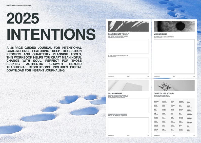 New Year Intention Setting | Goal Setting, Guided Journaling Exercises ...