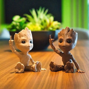 Groot with Attitude - 3D Printed Irreverent Groot - Unique Display Piece - Novelty Guardians of the Galaxy Decor