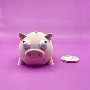 3D Printed Piggy Bank: Wobbly Eyes, Quirky Coin Bank