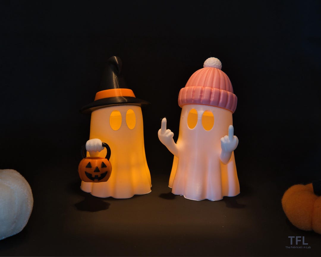 Glowin' Ghosts – Swappable Hat LED Ghost Figurines (comes With Both ...