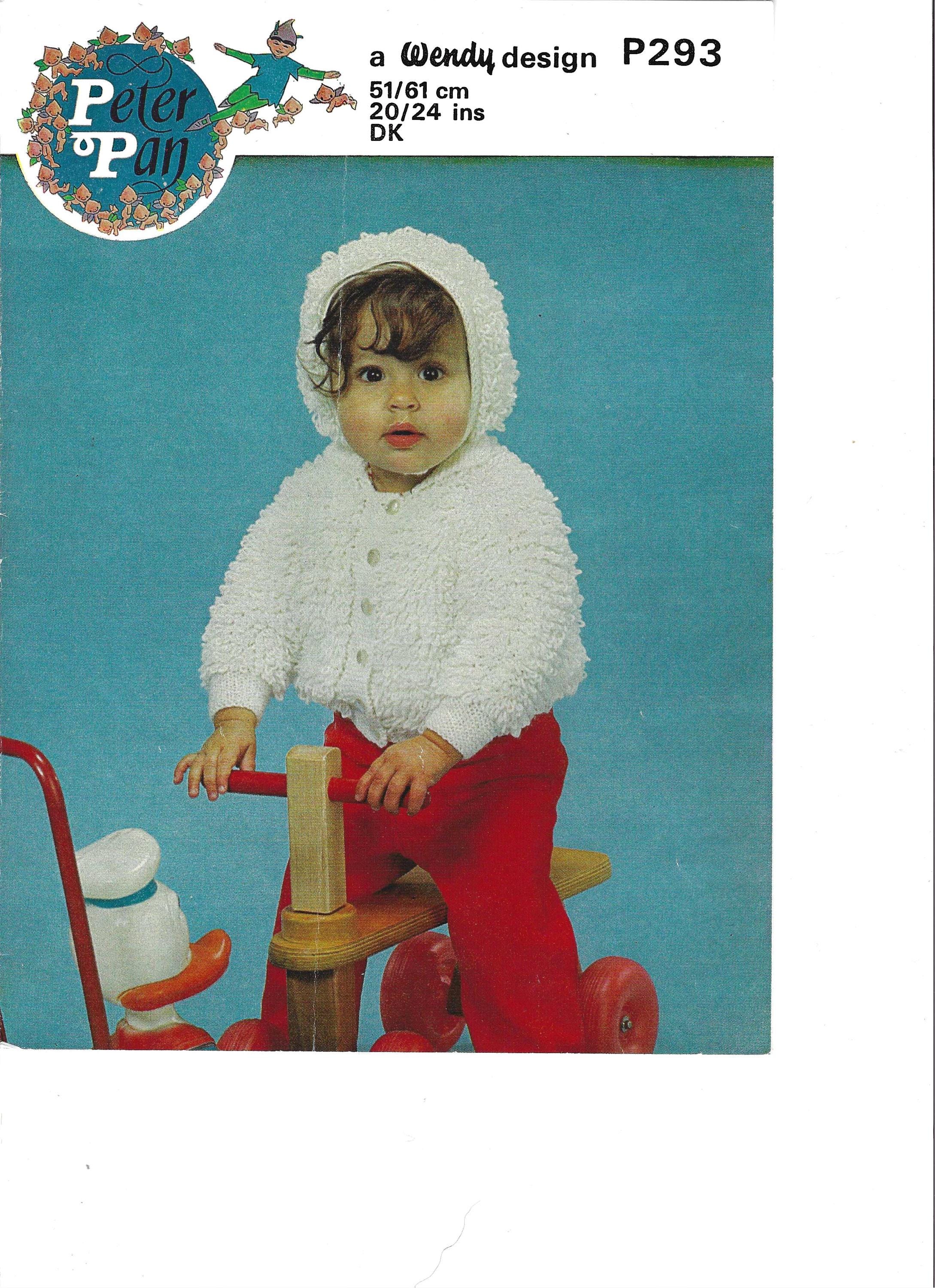 Vintage Knitting Pattern Child Loopy Jacket & Bonnet Boy/girl - Etsy