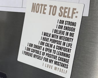 Note To Self: Daily Affirmations Magnet