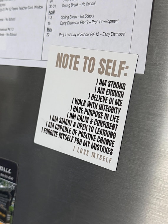 Note To Self: Daily Affirmations Magnet