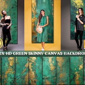 Green Canvas Texture Digital Backdrop: HD Photography Overlays (PNG)