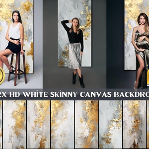 White Canvas Texture Digital Backdrop: Skinny HD Overlays (PNG Digital Download)