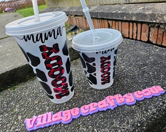 Mamma and mini moo matching cold cups
