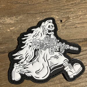 Patch Tactique PVC 3D Morale - Crâne De Dinosaure T-Rex - Style Militaire - Petit Format - Velcro HOOK