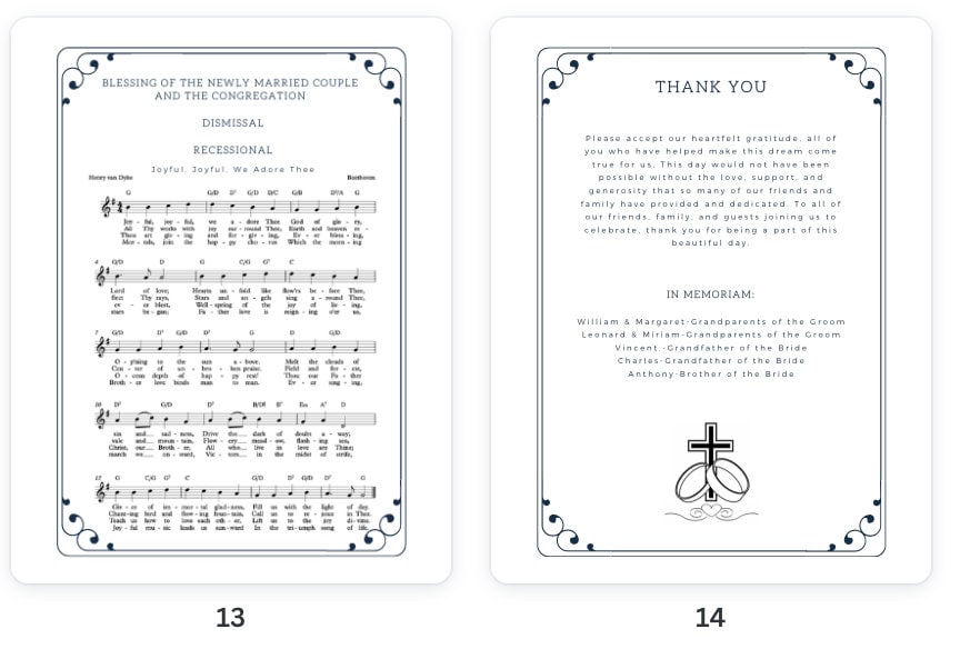 Catholic Wedding Program, Simple Wedding Program, Modern Wedding ...