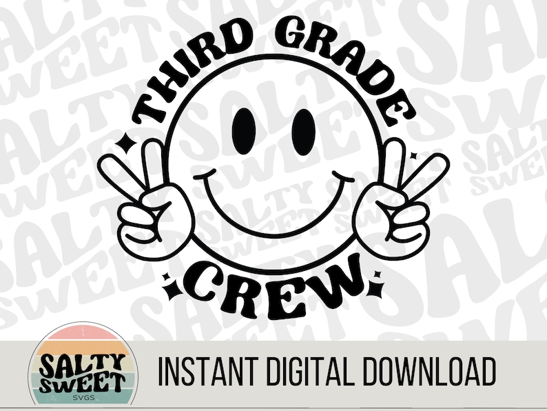 Third Grade Crew SVG - Digital Download, Back to School, Classroom ...