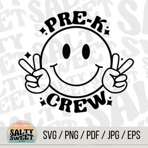 Pre-K Crew SVG - Back to School, Preschool SVG, Digital Download
