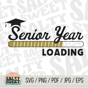 Senior Jahr wird geladen SVG | Abschlussmütze Design | Sofort Download