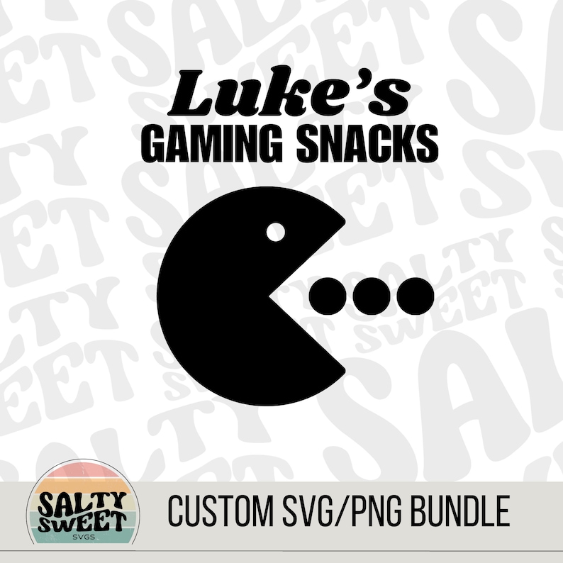 Personalized Gaming Snacks SVG Bundle | Custom Gamer Decor | Digital ...