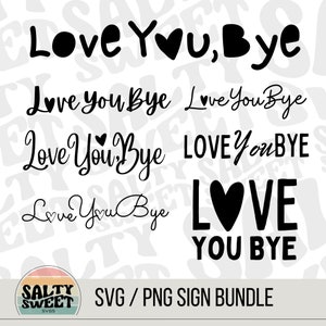 Je t’aime, au revoir SVG Sign Bundle | Téléchargement numérique | Décoration murale