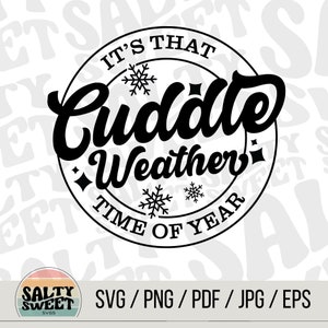 Knuffelweer SVG | Gezellig huisdecor | Digitale download | Doe-het-zelf-ambachten