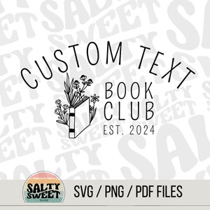 Anpassbare Buchclub SVG | Lesegruppe Logo | Digitaler Download