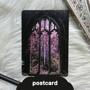 Postcard Design Window Sword Magical Flower Fantasy Art Gift Card kalihaart